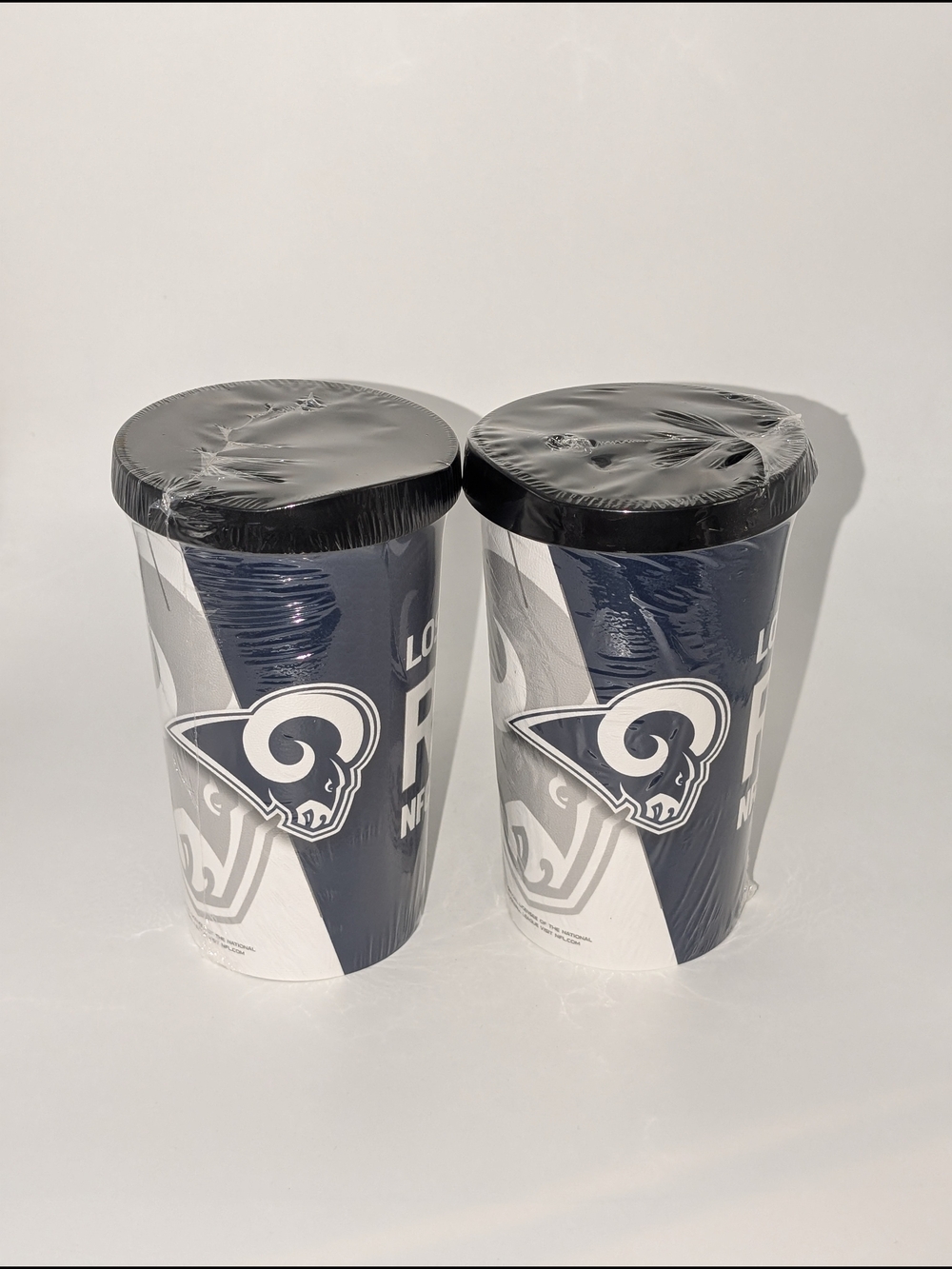 Los Angeles Rams Reusable Cups -16oz Plastic Tumblers Set Brandnew